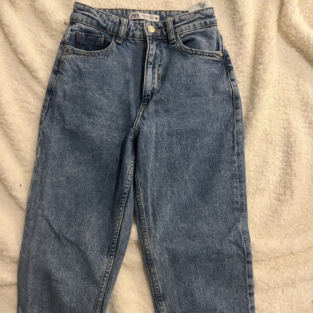 Zara Blue Mom Jeans